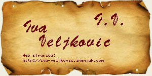 Iva Veljković vizit kartica